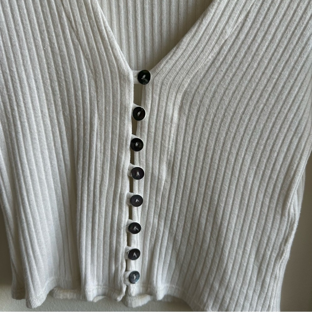 Reformation Ribbed Button-Up Top - Picture 3 of 3